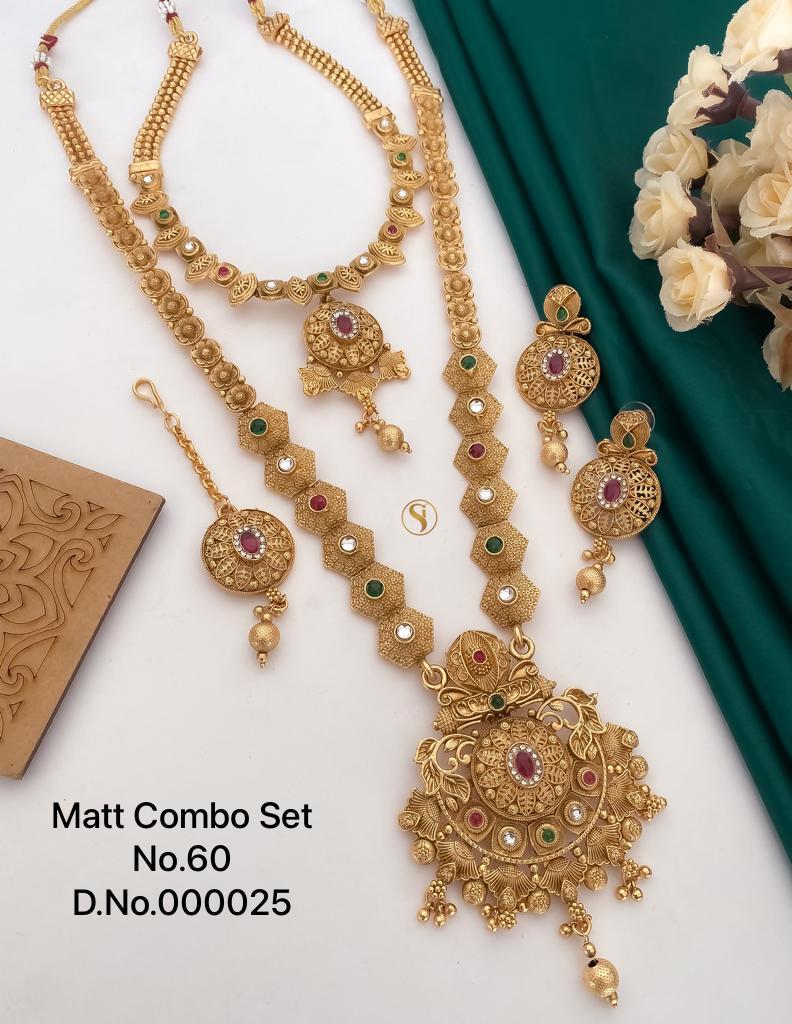 60 MH Matte Gold Combo Set Wholesale Market In Surat
